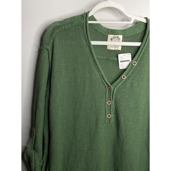 Free People Green Firefly Tunic Slouchy Sweater Top Size XS NWT $148 - Picture 2 of 7